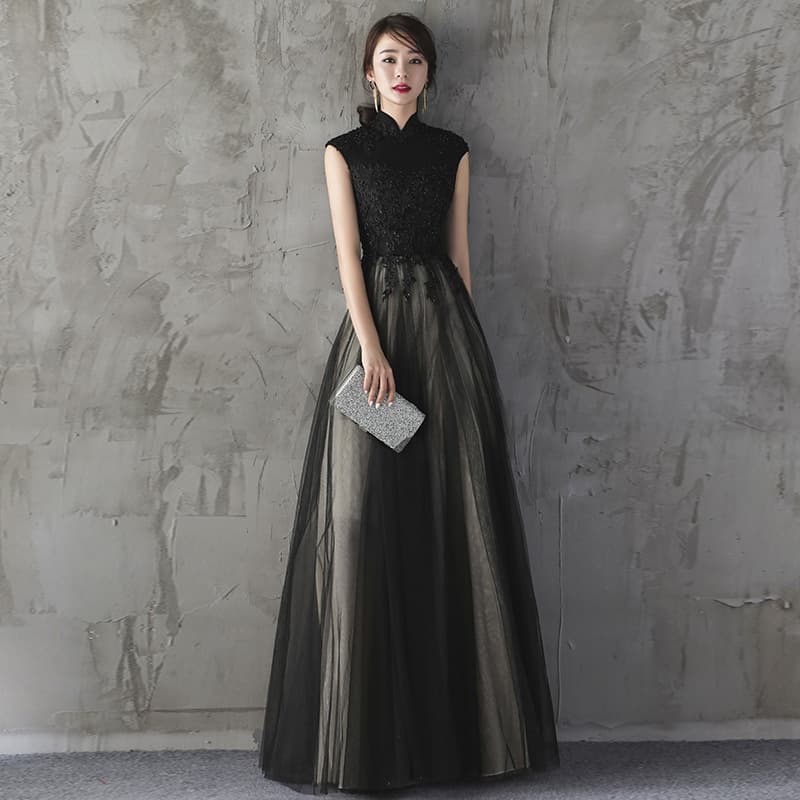 Black Dress 2026 New Spring/Summer Elegant Dignified Long Dress Host Banquet Evening Gown
