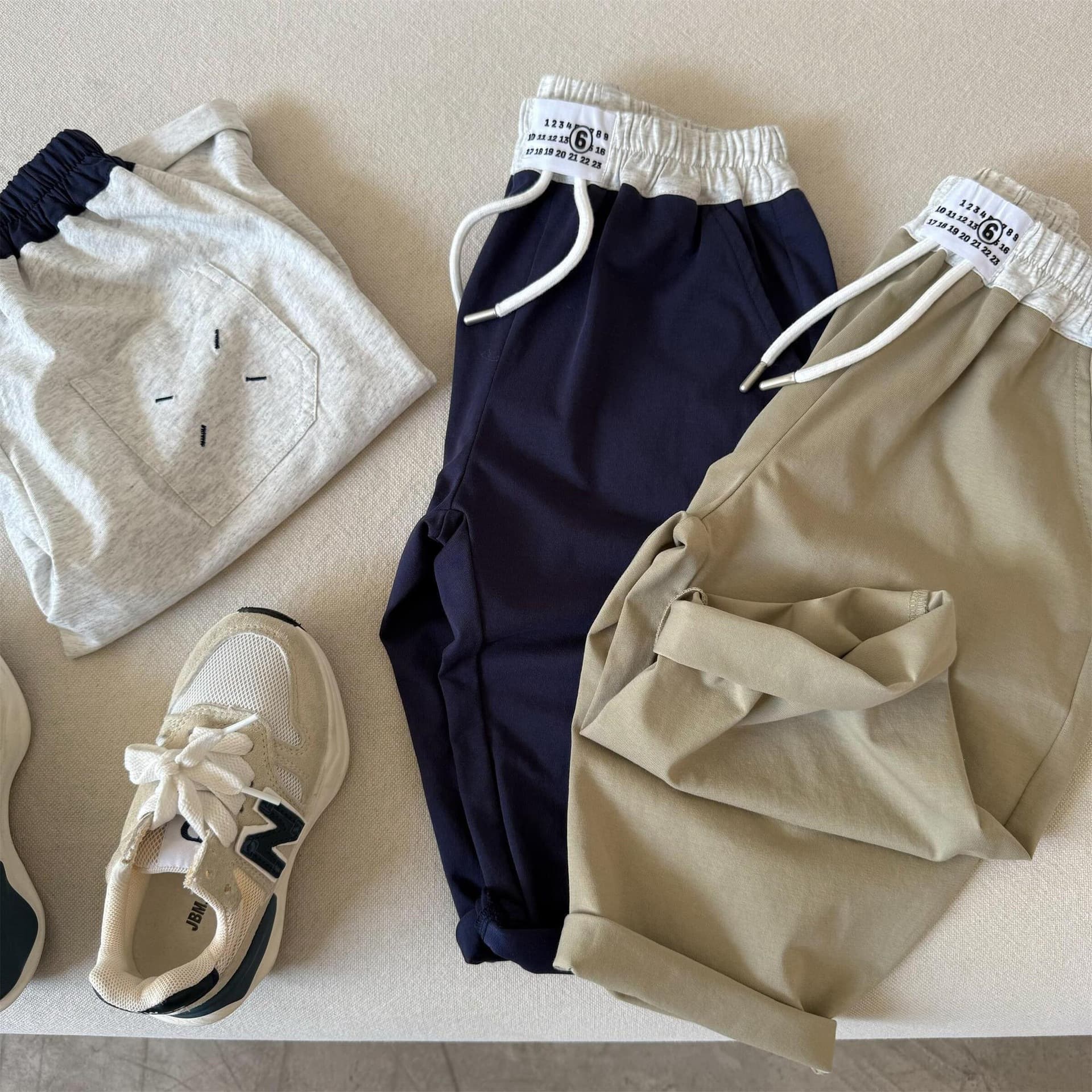Kids Summer Pants New Boys Thin Casual Pants Little Kids Contrast Color Stylish Straight Pants Baby Mosquito Repellent Pants Trendy