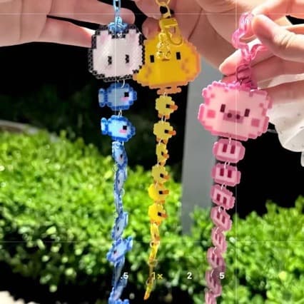 Xiaohongshu Same Style Baby Pig Acrylic Keychain High Appearance Pig with Nostrils String Pendant Charm