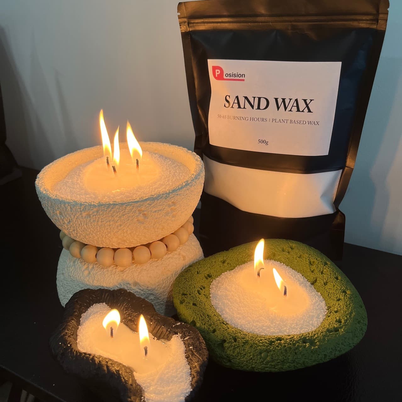 Cross-border Sand Wax DIY Art Candle Sand Wax Bead Wax Colored Candle Raw Material Various Colors Sand Wax Home