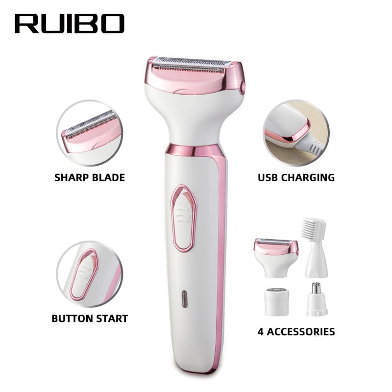 Electric Women's Hair Trimmer for Intimate Care, Multi-Function Armpit and Bikini Hair Trimmer for Shaving and Grooming