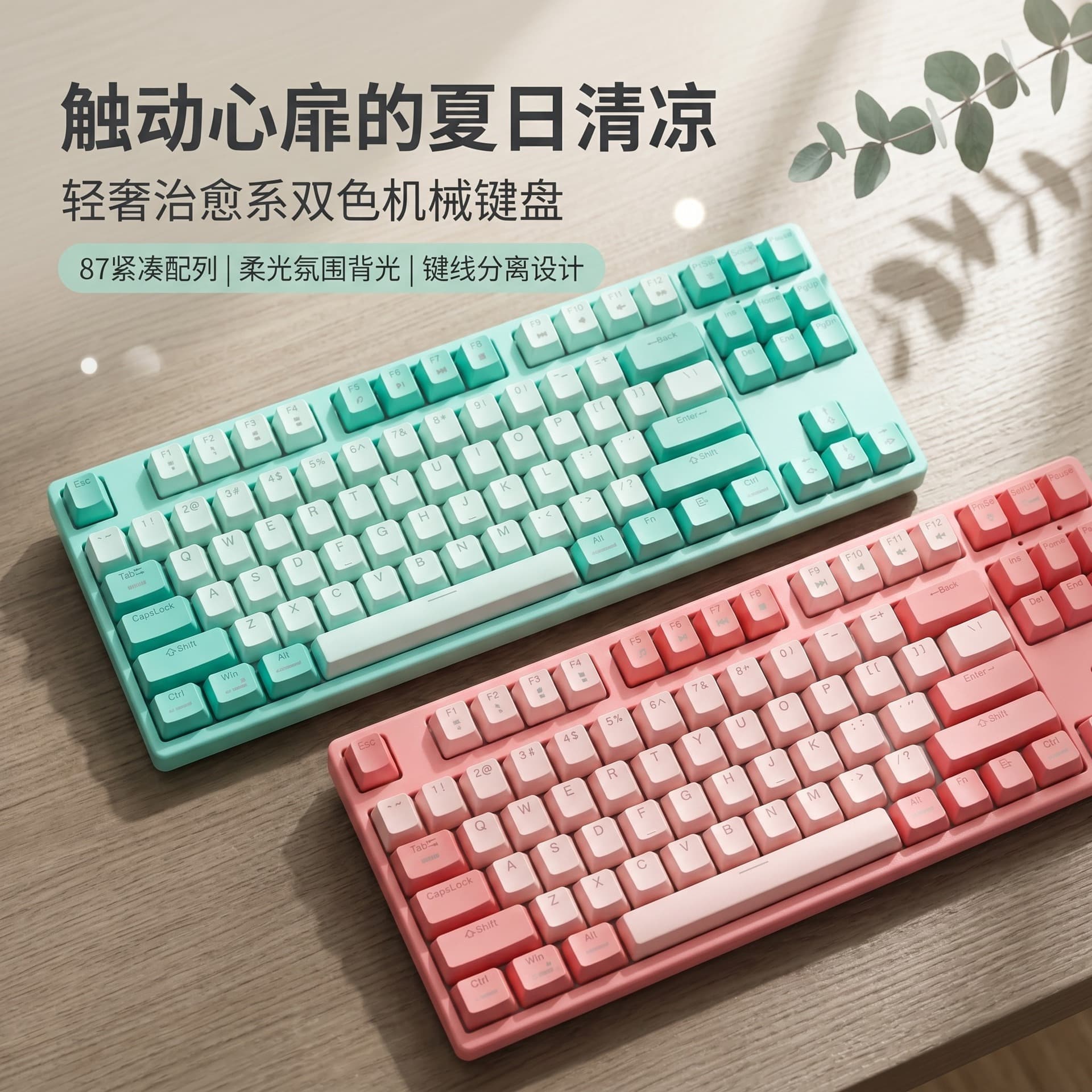 Mechanical Keyboard 87-Key Gaming Office Business High-Aesthetic Laptop Desktop Computer Mechanical Keyboard Cross-Border