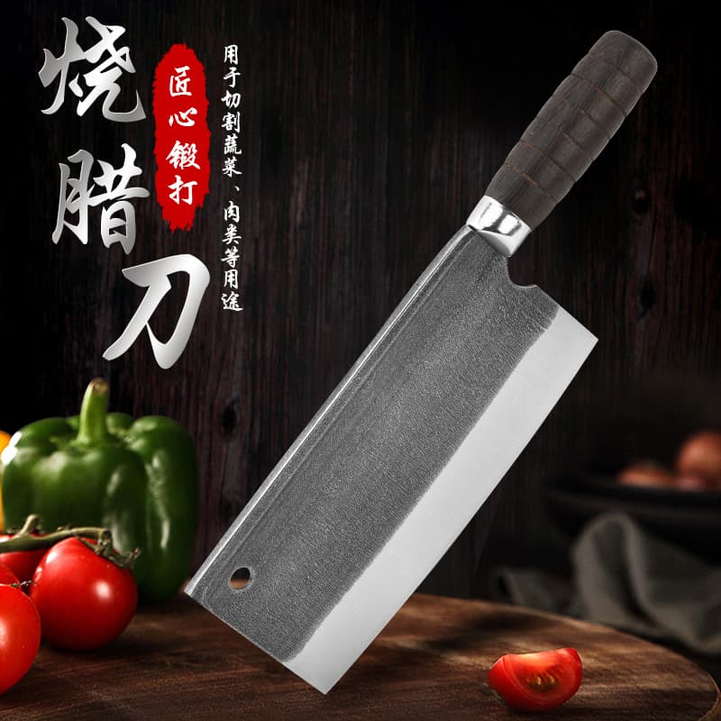 Thick Chef's Roast Meat Knife, Yangjiang Hand-Forged Chopping and Slicing Knife for Poultry and Meat, All-Purpose Kitchen Cleaver