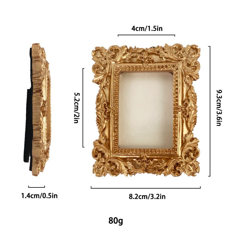 Cross-border Instagram Photo Prop Victorian-Style Luxury Vintage Resin Ornament European Mini Photo Frame Display