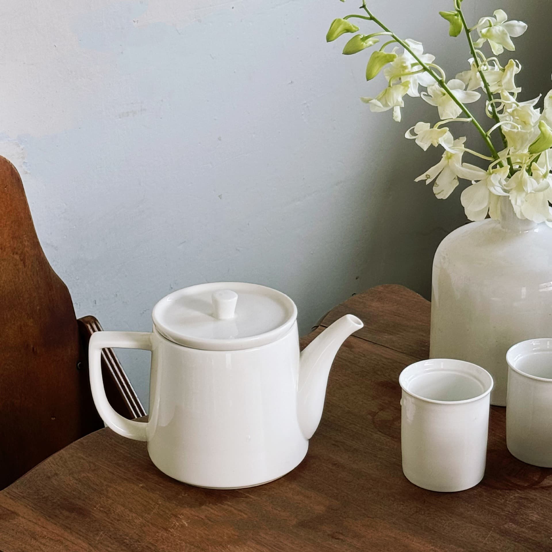 British Style Coffee Pot, Simple Afternoon Tea Pot, Hand-pour Pot, Ceramic Home Instant Coffee Brewing Pot