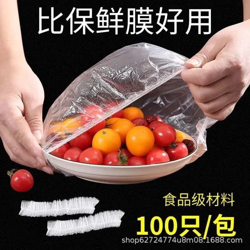 Disposable Plastic Wrap Covers, Food-Grade Specialized Freshness Sleeves and Bags, Home Refrigerator Bowl Lids with Elastic Rim, Kitchen Use