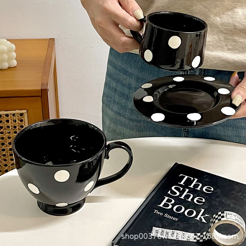 Nordic Retro Ceramic Mug, Large Capacity Home Water Cup, Couple Coffee Milk Cup, Oatmeal Breakfast Cup