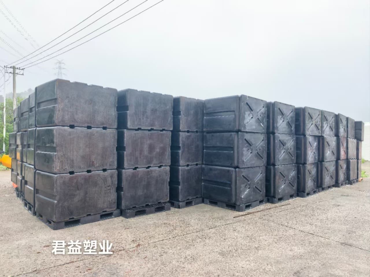 Blow molding floating platform, water float ball