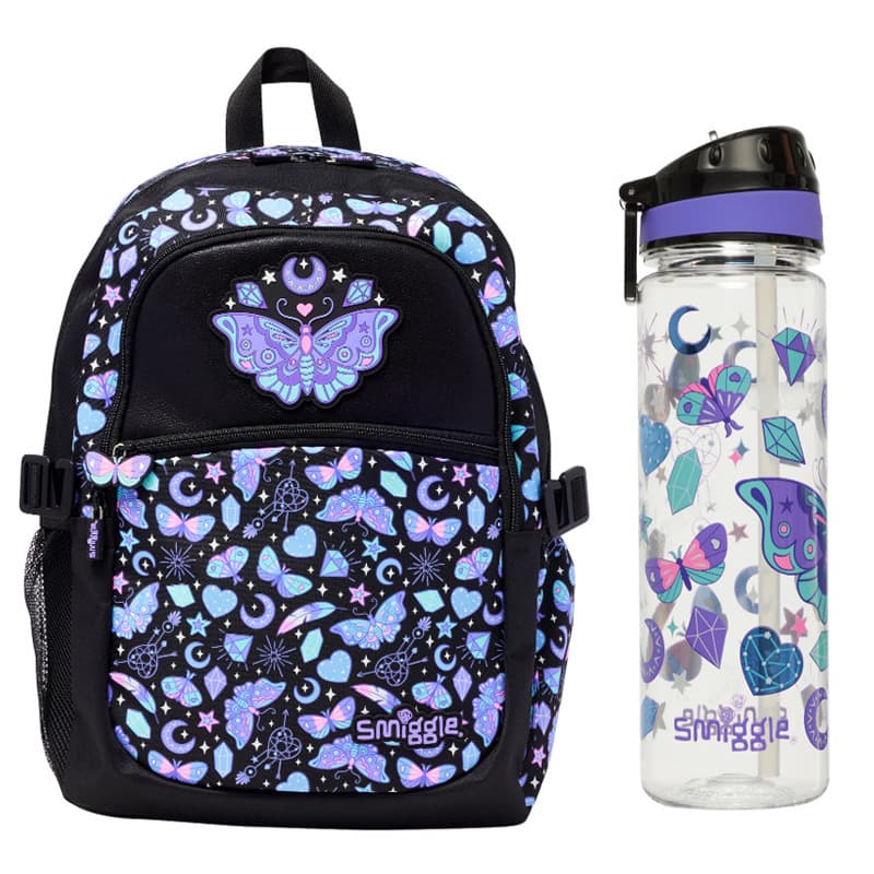 Australian Smiggle Kids Large Capacity Backpack, Cartoon Design for Primary School Students, Outdoor Casual Backpack
