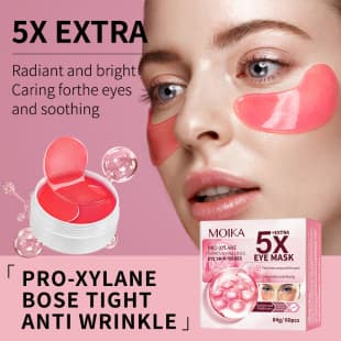 Cross-border trade eye essence for reducing fine lines, hydrating and moisturizing, 24k gold seaweed and pro-xylane eye mask patches, in stock