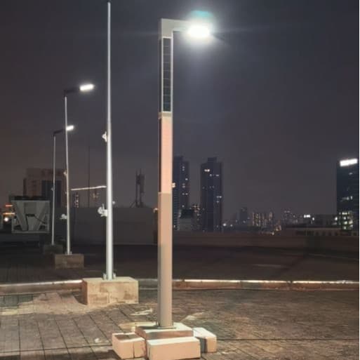 Guohui Lighting DG Square Column Pole-Mounted Vertical Winding Solar Landscape Light Outdoor Waterproof 20/30/40/50W