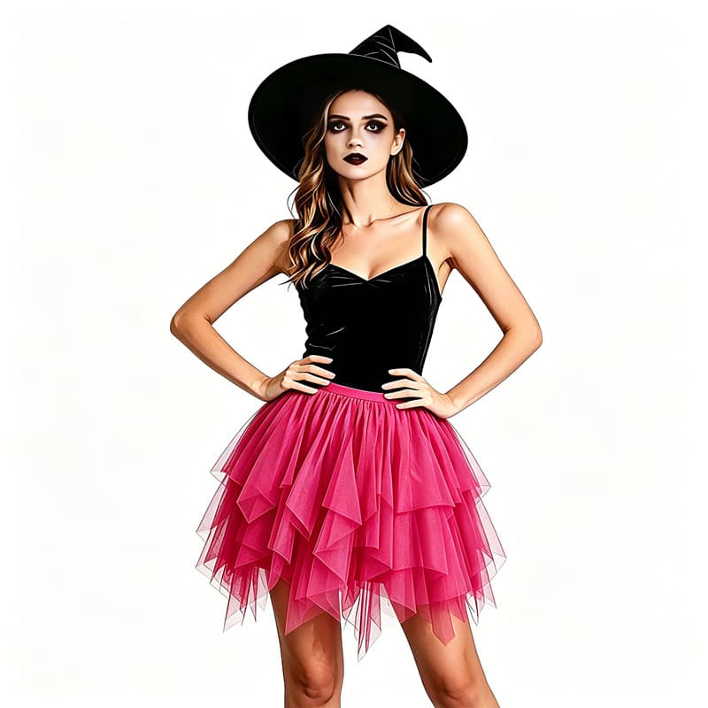 Cross-Border Amazon Multi-Color Tulle Half Skirt European and American Summer Short Skirt Women's Princess Skirt for Export