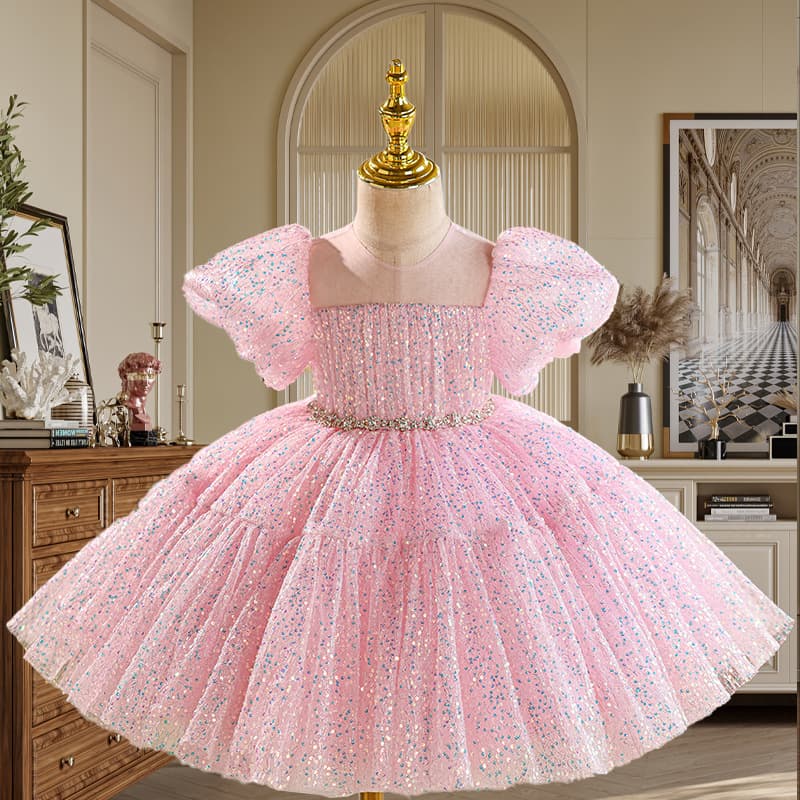 Children's Host Evening Gown Piano Performance Dress Little Girl Birthday Princess Dress Girls Catwalk Formal Wear High-End