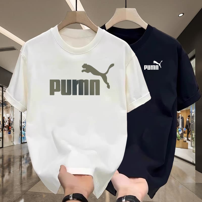 Outlet Store Pure Cotton Short-Sleeve T-Shirt Men's 2025 Summer New Casual Loose Couple Half-Sleeve White Top