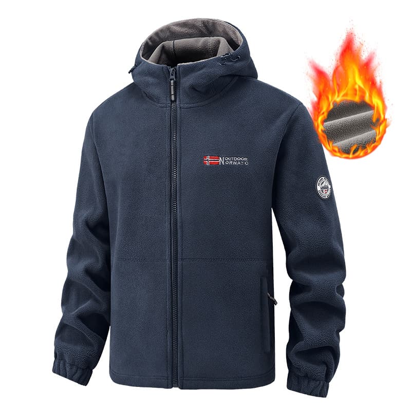 Cross-border Wholesale Men's Norwegian Fleece Jacket 26 Fall/Winter American-European Size Hooded Outdoor Coat