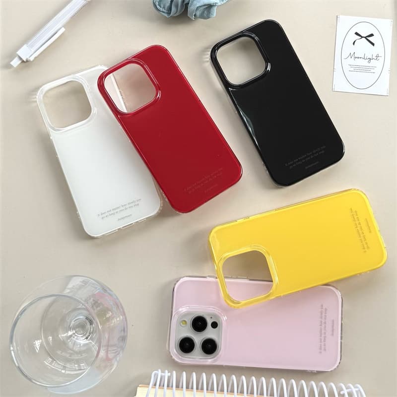 Simple solid color letters suitable for iPhone17pro mobile phone case Apple 16pro glossy 15pro retro red 14p
