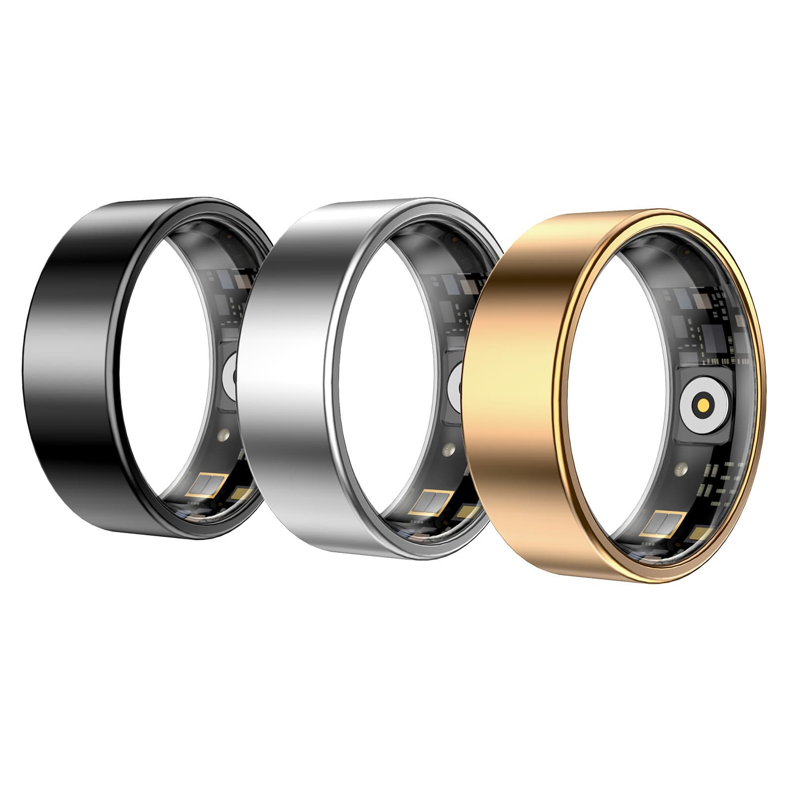 SmartRing Smart Ring for Fitness Tracking, Step Counting, Gesture Control, Heart Rate, HRV, Blood Oxygen, and Scientific Sleep Monitoring