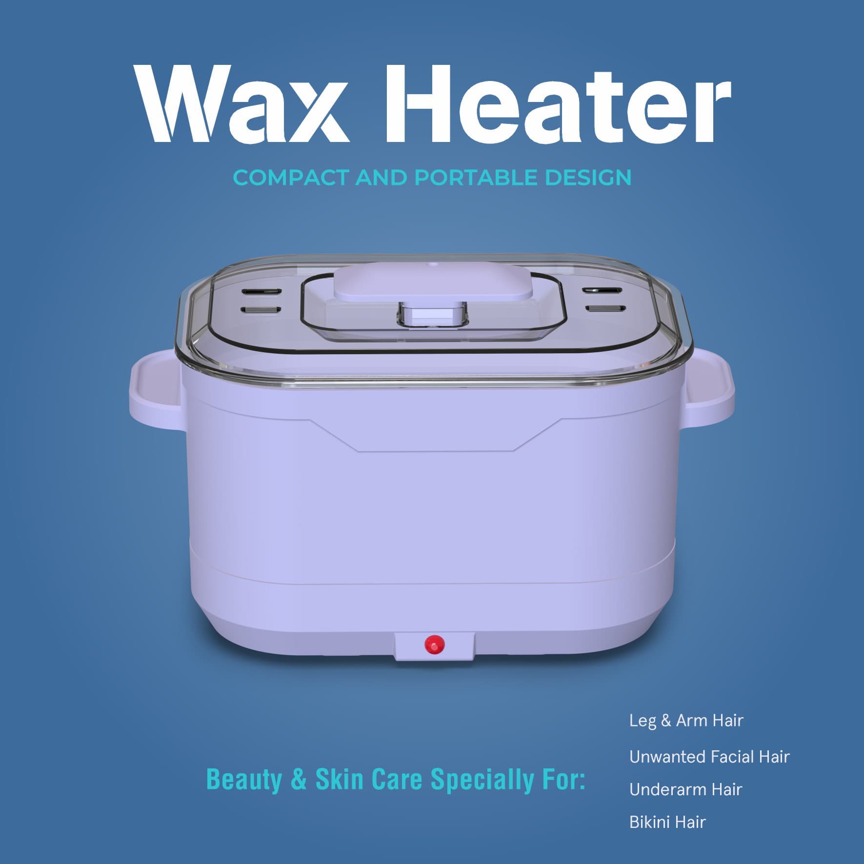 New cross-border product: Foldable silicone wax pot, non-stick, easy to clean, portable personal care hair removal wax machine