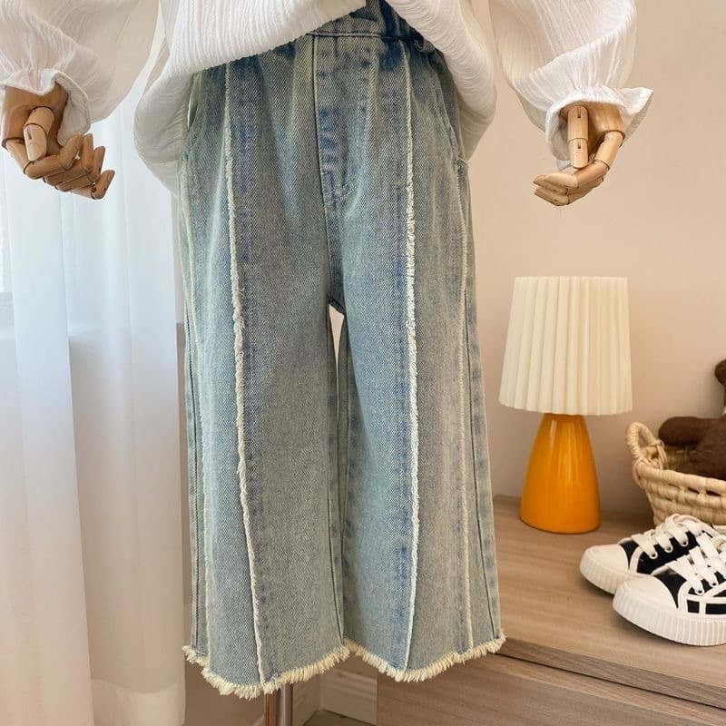 Children's Clothing Wholesale Girls' Pants Spring and Summer New Kids Straight Leg Jeans Girls Stylish Wide Leg Pants Toddler Long Pants