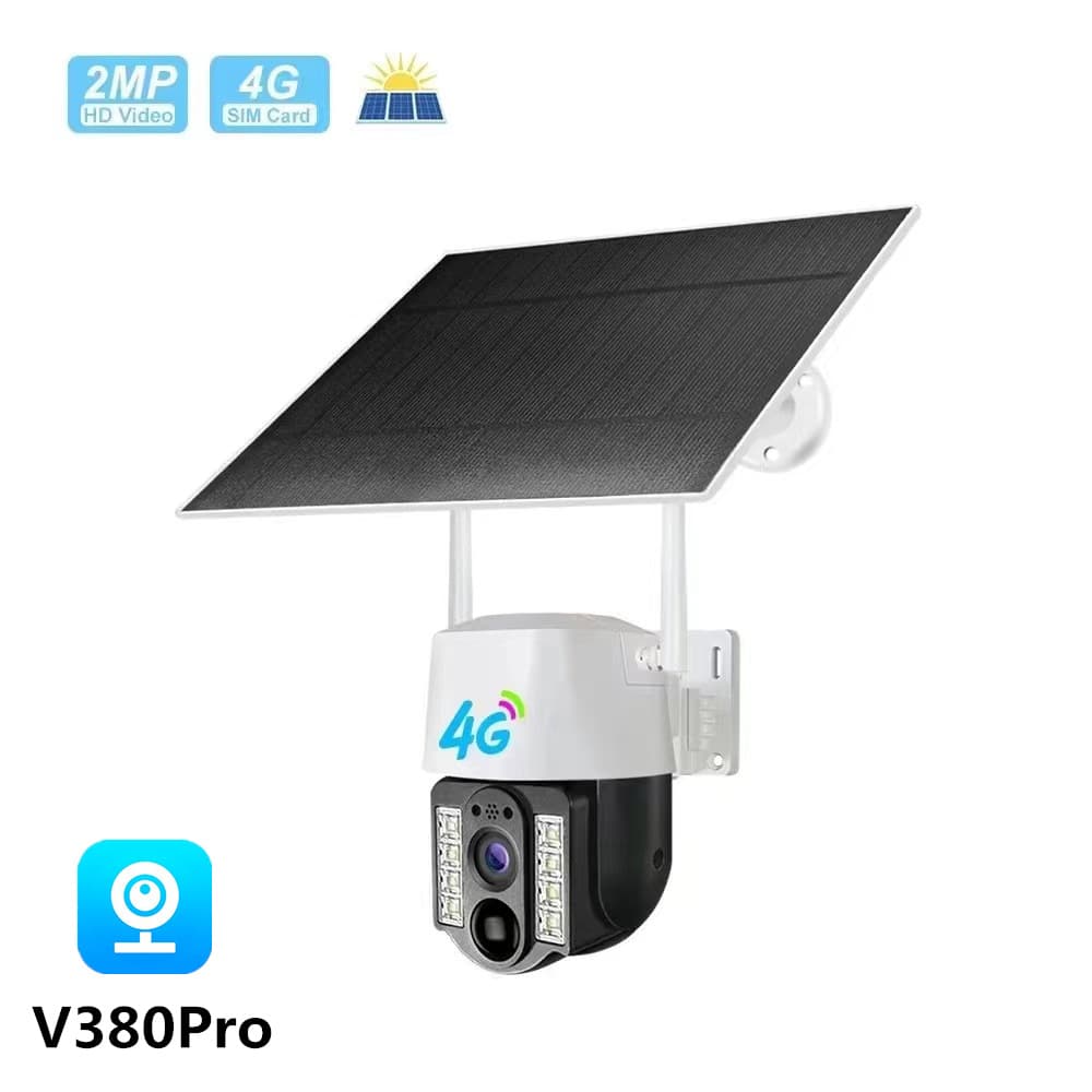Outdoor Solar Security Camera 4G Low Power HD Night Vision Remote V380 Solar Security Camera