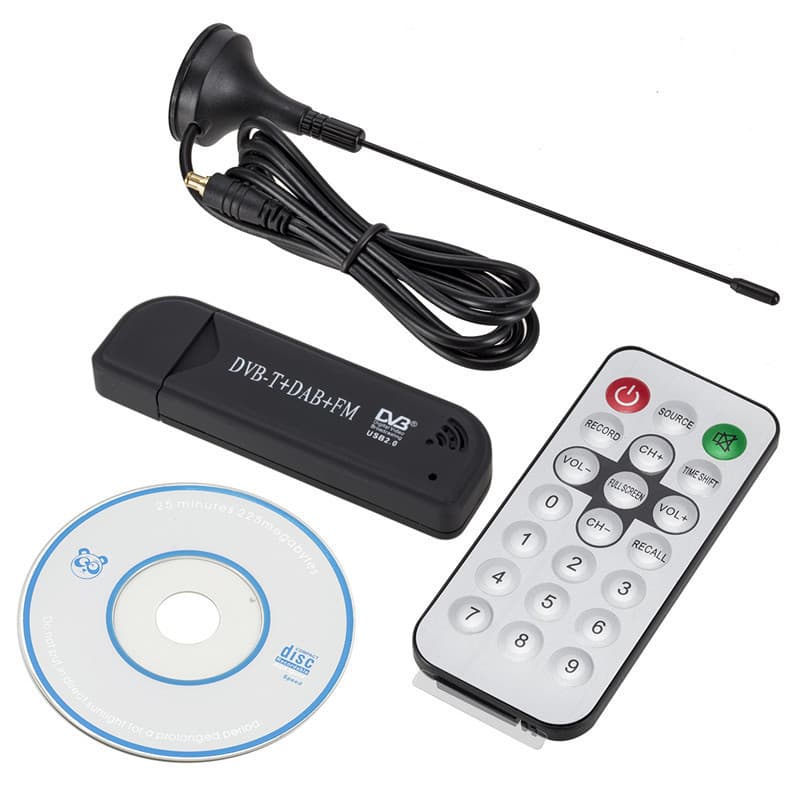 USB 2.0 Digital DVB-T+SDR Dongle T2/C/FM/ISDB-T Converter