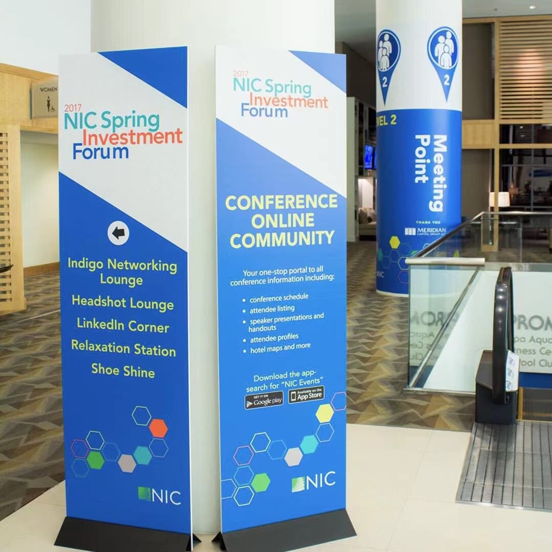Custom Advertising Display Stand High-definition Graphics with Waterdrop Pull-up Banner Reinforced Waterproof UV-resistant