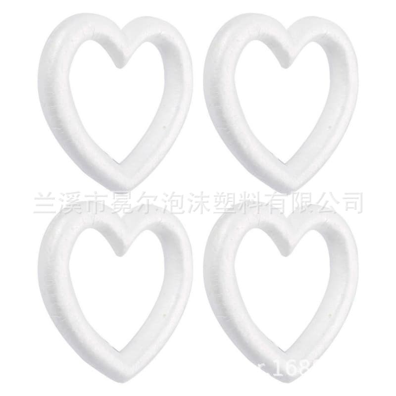 Polystyrene EPS Foam Hollow Heart Hollow Love Wedding Decoration Simulation Flower White Base Valentine's Day Accessories