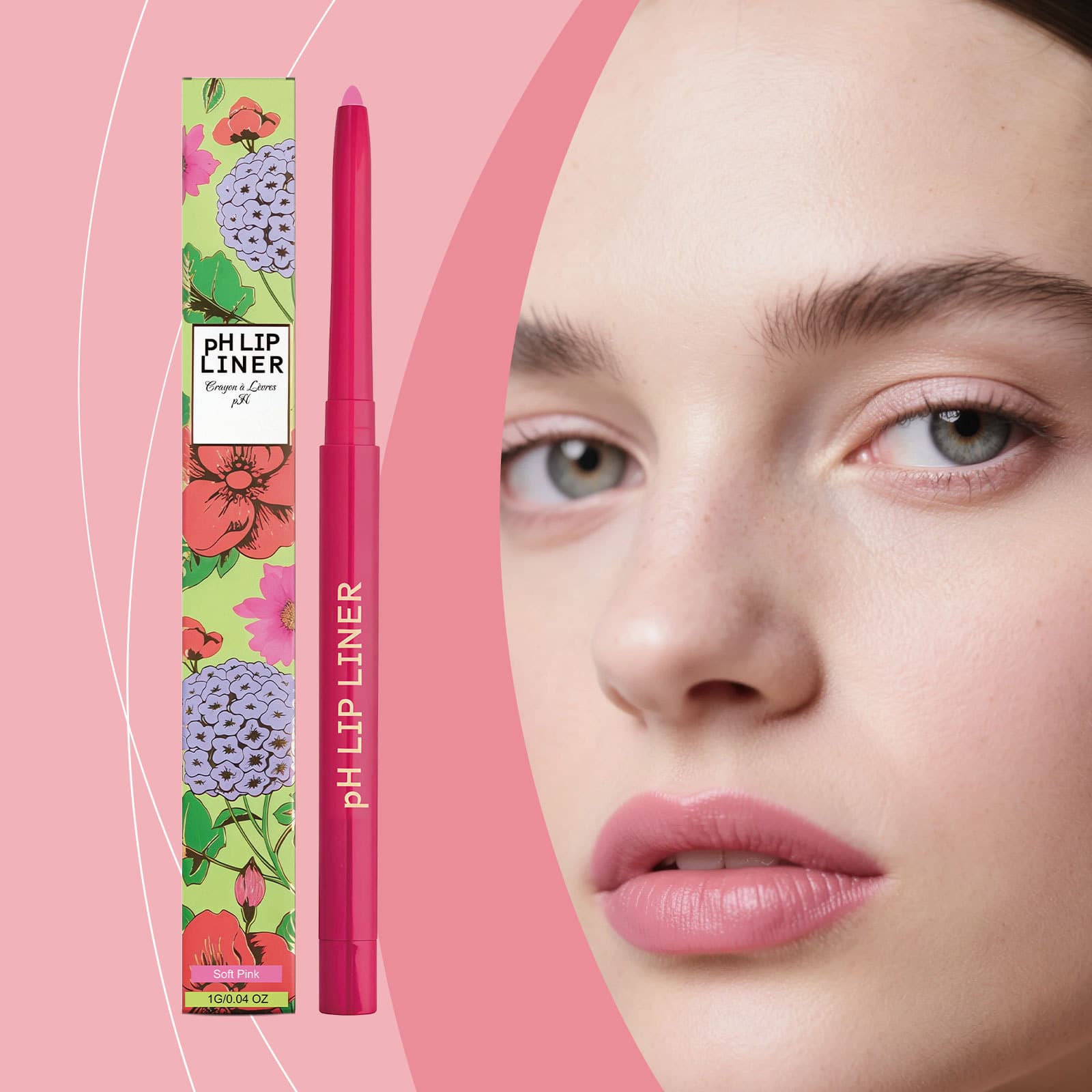 Soft Pink Lip Liner Smooth and Silky for 3D Definition Warm Tone Long-Lasting Lip Makeup Modifying Pencil