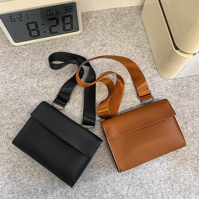 Korean Style Crossbody Bag Men's Square Shoulder Bag Streetwear Crossbody Bag New Unisex Envelope Bag Neutral Phone Bag Trendy