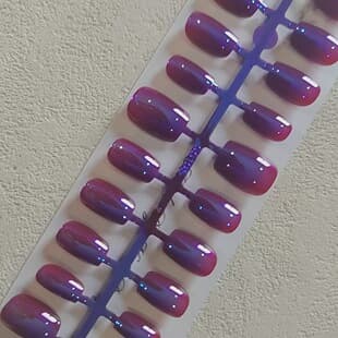 Wholesale 30-Piece Pre-Sized Press-On Nails, Electroplated Haili Style, Finished Nail Strips, Fake Nails, Nail Art Tips