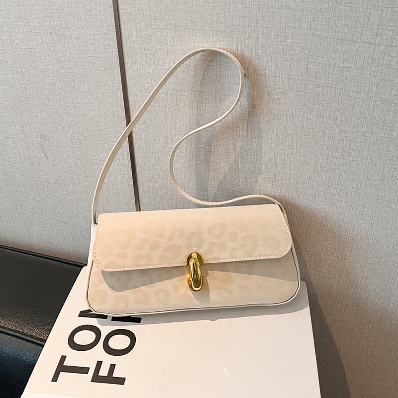 Niche Underarm Bag Leopard Print 2026 New Winter Korean Style Women's Bag Trendy Aesthetic Fashion Single Shoulder Crossbody Small Square Bag