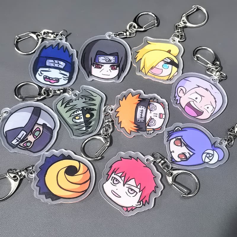 Naruto keychain pendant Akatsuki Itachi Kamori acrylic Payne schoolbag key chain Naruto graduation gift