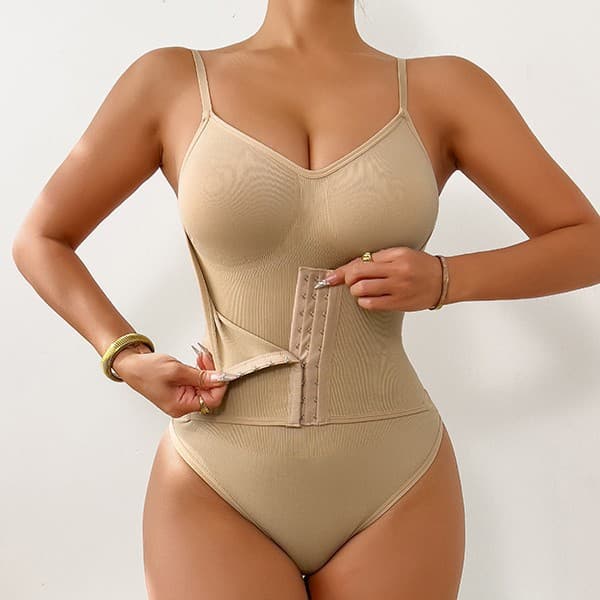 Ready stock cross-border hot-selling European and American enhanced waist trainer double-layer waist cincher snap-crotch bodysuit