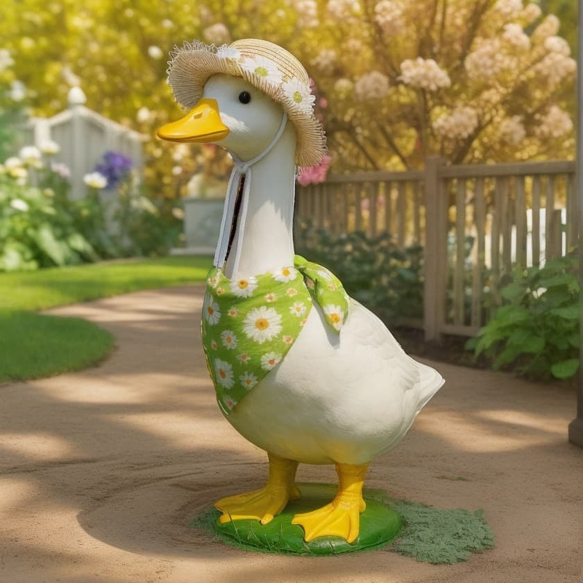New product Porch Goose Costume2025 spring and summer pastoral style porch goose pet decoration trendy brand
