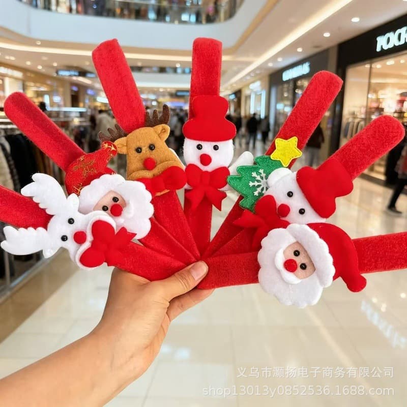 [Labeling Service] Kindergarten Gift Christmas Slap Hoop Plush Gift Christmas Eve Gift Bracelet