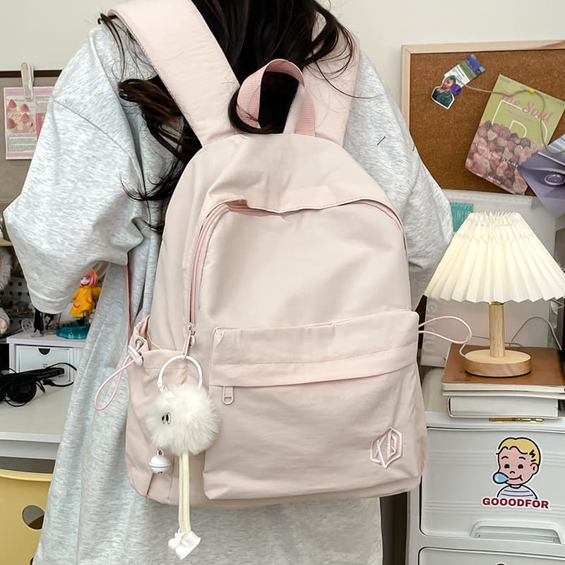 Fresh Casual Backpack for Women, College Student Ins Style Large Capacity Simple Versatile School Bag for Middle and High School Students