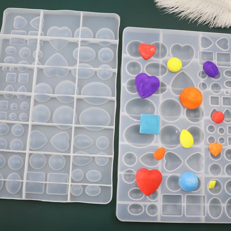 Tangbao In Stock Heart Square Oval Handmade Resin Mold Food-Grade Silicone Wax Seal Stamp Mold
