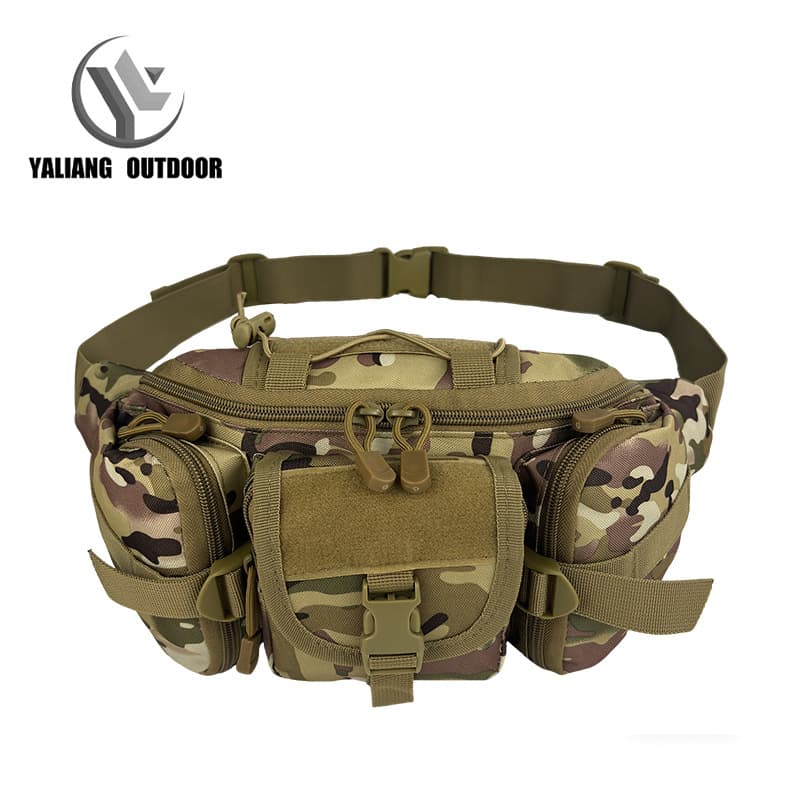 Cross-border Outdoor Sports Waist Bag Fishing Water-Resistant Crossbody Bag Multifunctional Men Women Camo Trendy Battle Royale Waist Bag Chest Bag