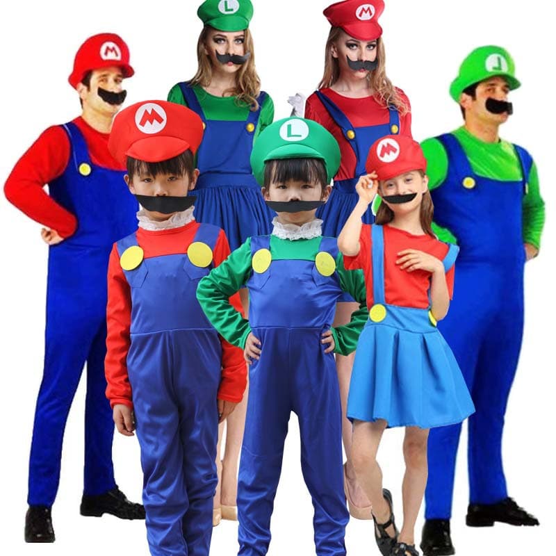 Super Mario Costume Halloween Mario Clothes COSPLAY Kindergarten Performance Parent-Child Clothes