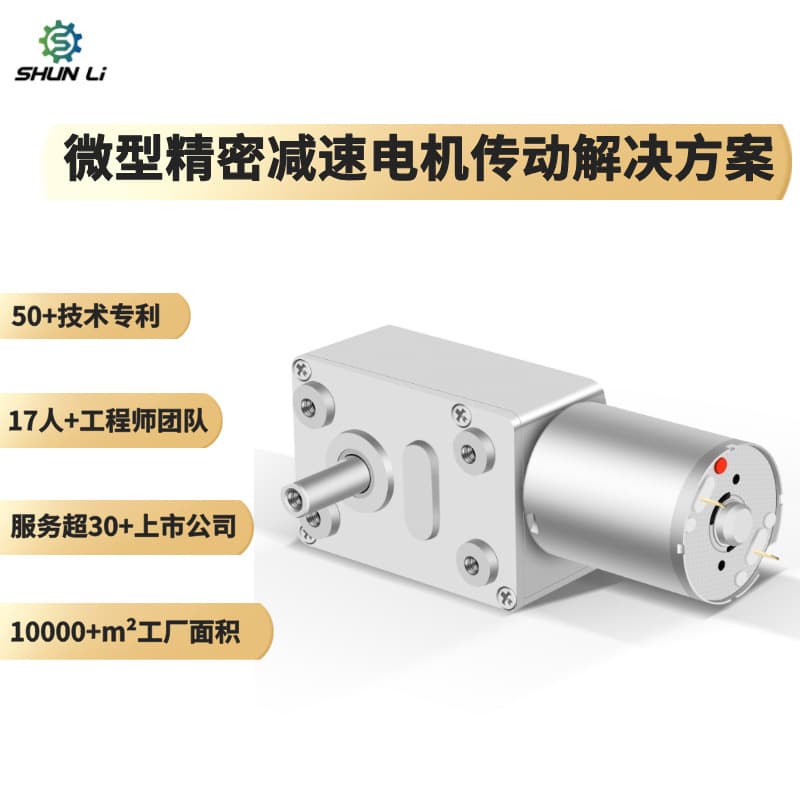 Litter Box Manufacturer Source Self-Locking Micro Gear Motor 20kg 46mm Worm Gear DC Reduction Motor