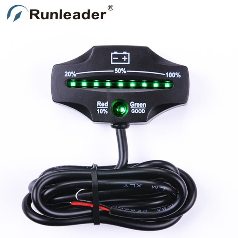 12/24V power display, low battery warning, electric vehicle forklift lithium battery, lead-acid battery power meter display