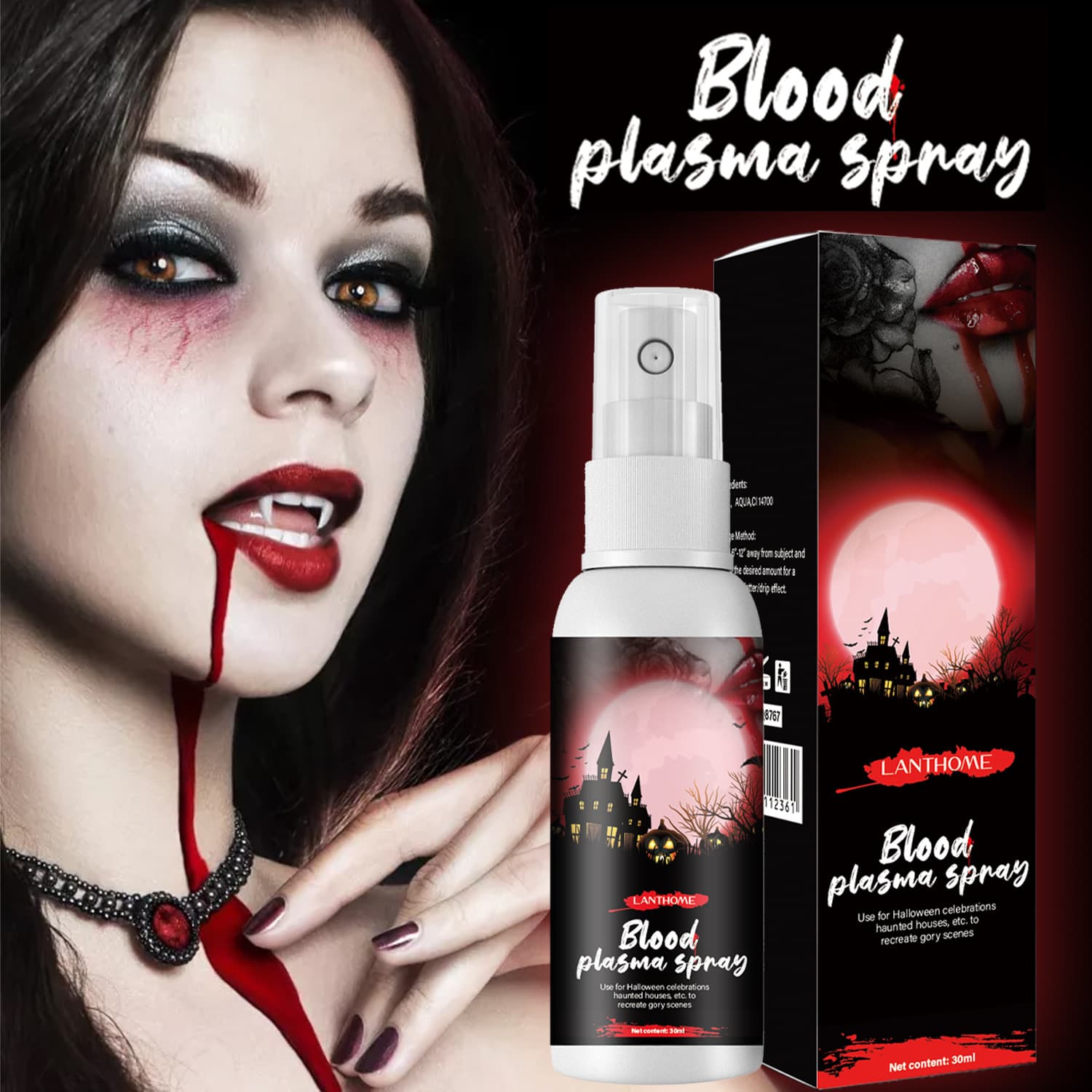 Cross-border in-stock LANTHOME plasma spray Halloween pranks Halloween props prank makeup prank