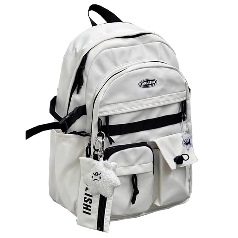 Japanese retro workwear schoolbag junior high school student large-capacity backpack male trendy ins campus style computer backpack female