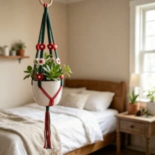 Ins Woven Hanging Flower Basket, Christmas Plant Hanging Net Bag, Bohemian Hanging Basket Wall Decor, Export Supply