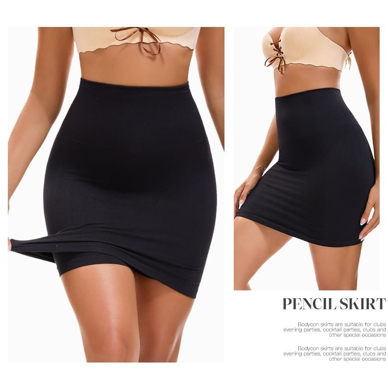 Cross-border Hot-Selling Seamless Safety Shorts Skirt, Wearable as Outerwear, Anti-Exposure, Hip-Lifting, Body-Shaping, Tummy-Control Shapewear