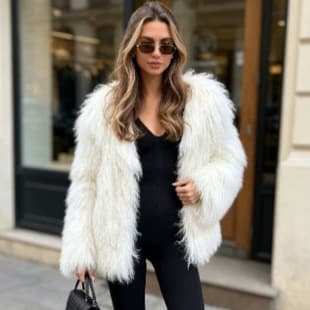 Autumn/Winter Thick Long-Hair Lamb Wool Faux Fur Coat for Women, Loose Round Neck Fuzzy Coat, Cross-Border Export Women's Clothing
