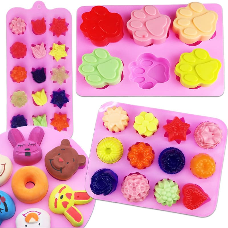 Silicone Mold for Chocolate, Jelly, Pudding, Water Chestnut Cake, Steamed Cake, Small Cake, DIY Handmade Soap Mold