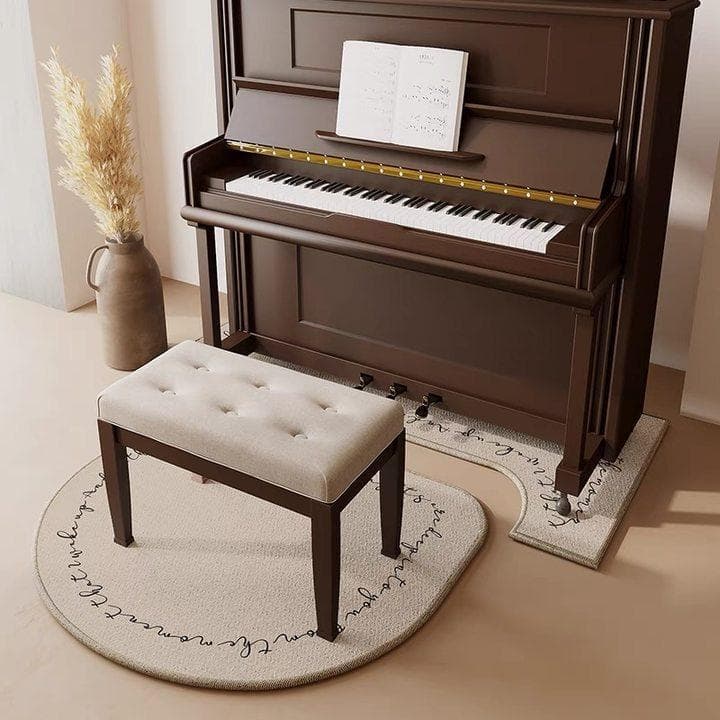 American-Style Upright Piano Soundproof Mat, Floor Shock-Absorbing and Anti-Vibration Carpet, Sound-Absorbing and Noise-Reducing Floor Mat, Protective Foot Mat