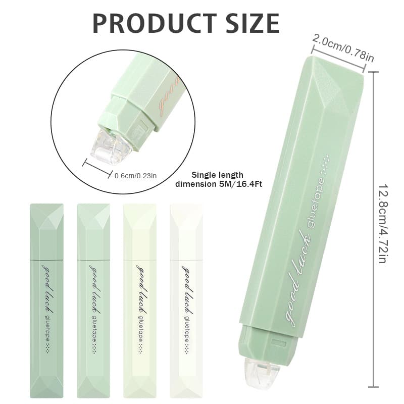 Cross-border Hot Selling Four-piece Dot Glue Set - Double-sided Adhesive Journal Tape Office Supplies Student Textbook Dot Glue