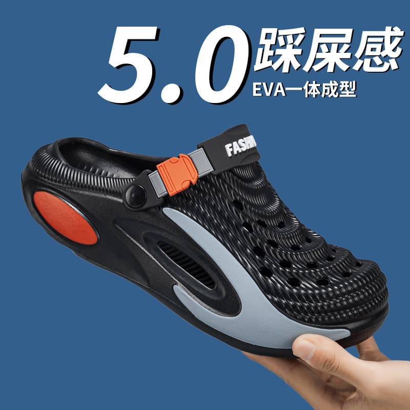 Cross-border 2026 New Quanzhou Crocs Men's EVA Cloud-like Comfort Sandals Outdoor Breathable Closed-Toe Shoes